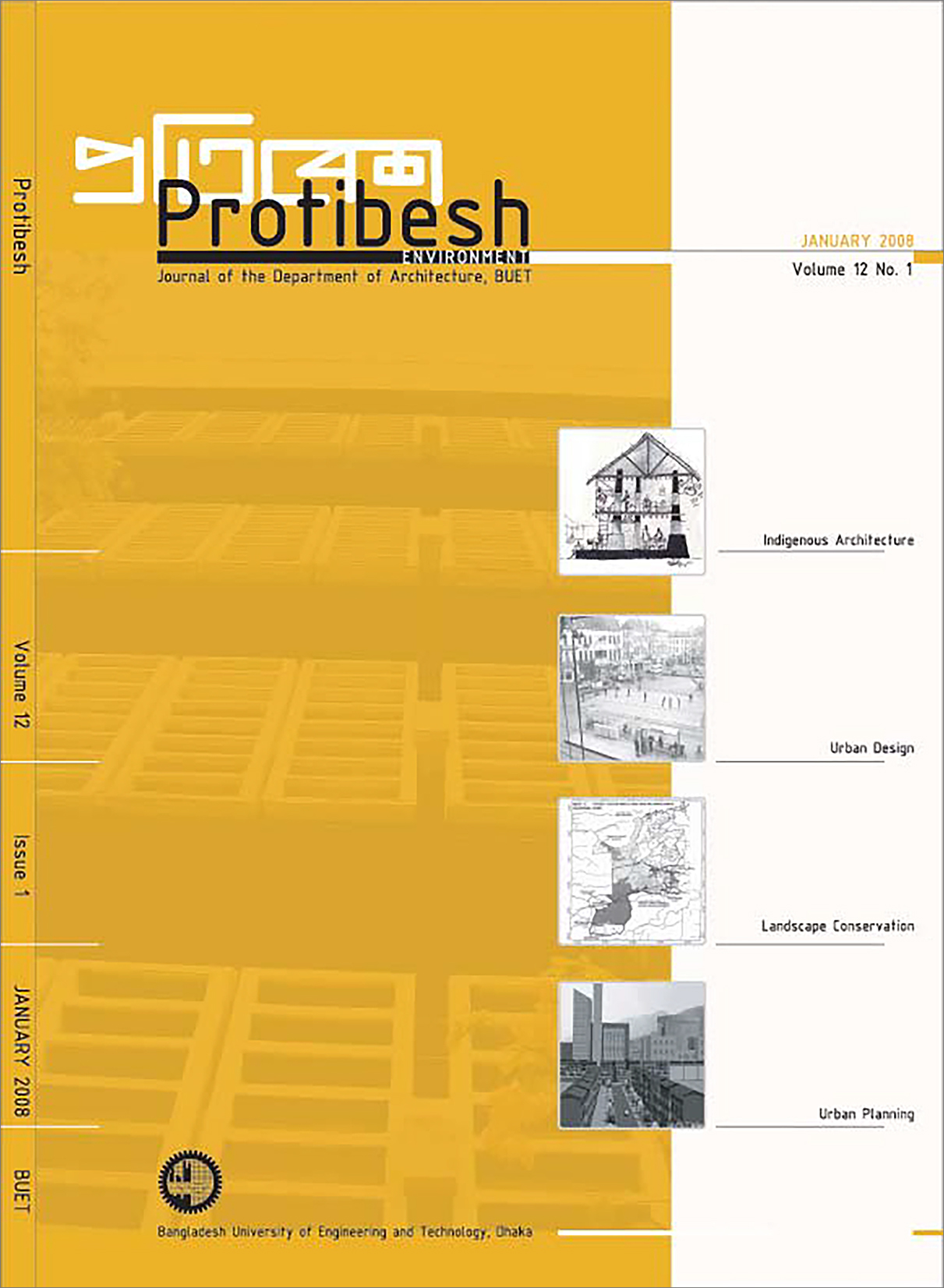 Cover image of Protibesh Vol-12 No-01 January-2008 - Journal of the Department of Architecture, BUET